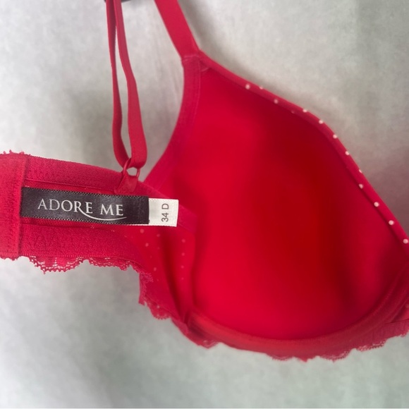 5/$25 Adore Me Bra 34D polka dot pink - Picture 4 of 4